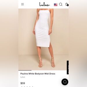 Lulu’s white bodycon midi dress